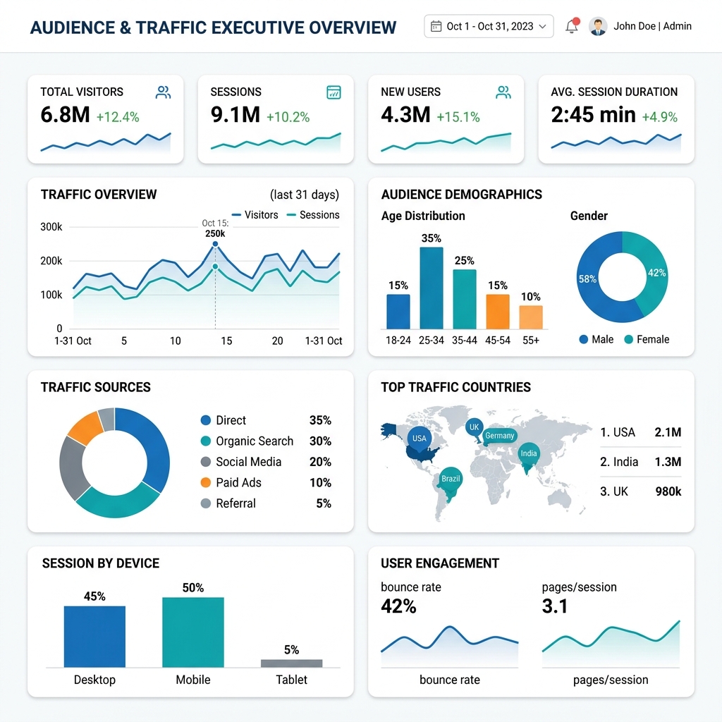 Audience & Traffic Executive Overview