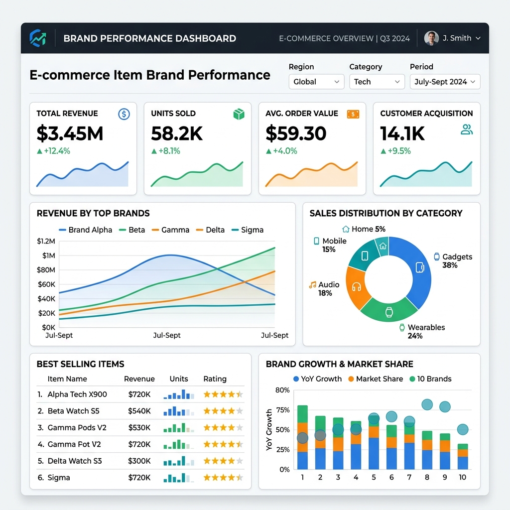 E-commerce Item Brand Performance