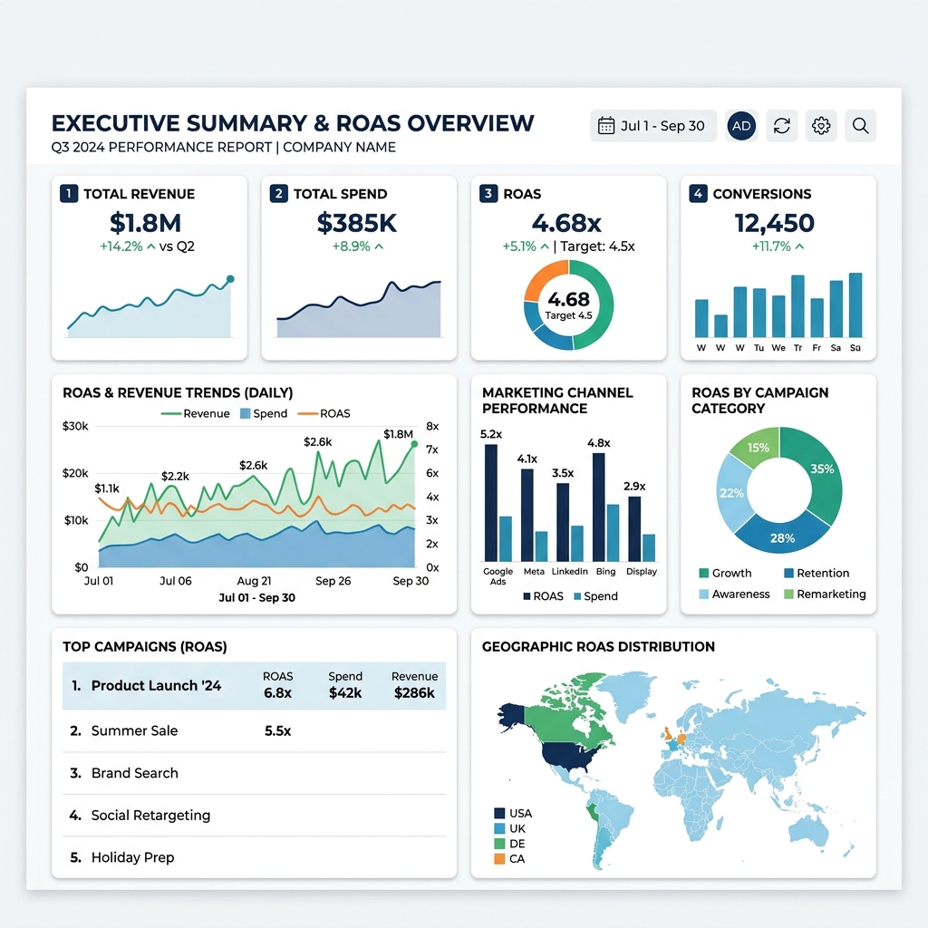 Executive Summary & ROAS Overview