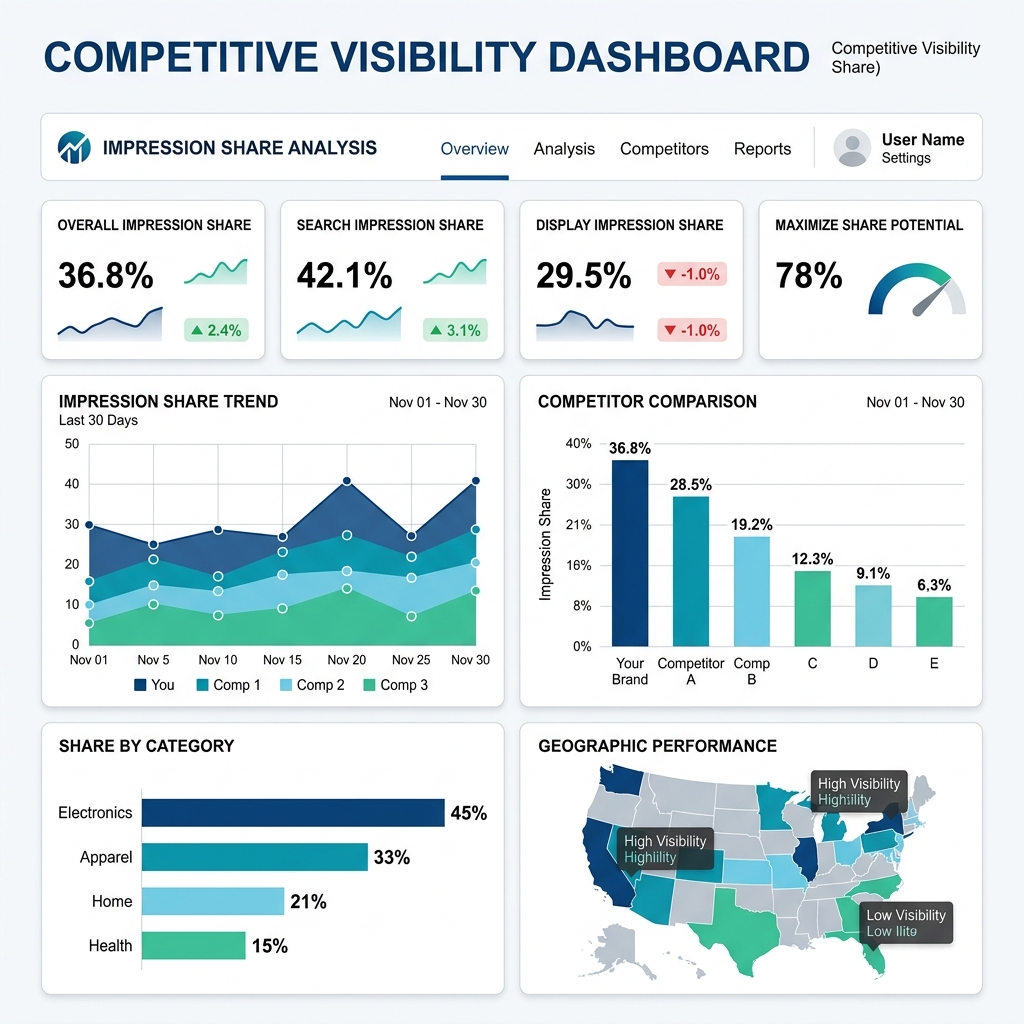 Competitive Visibility (Impression Share)