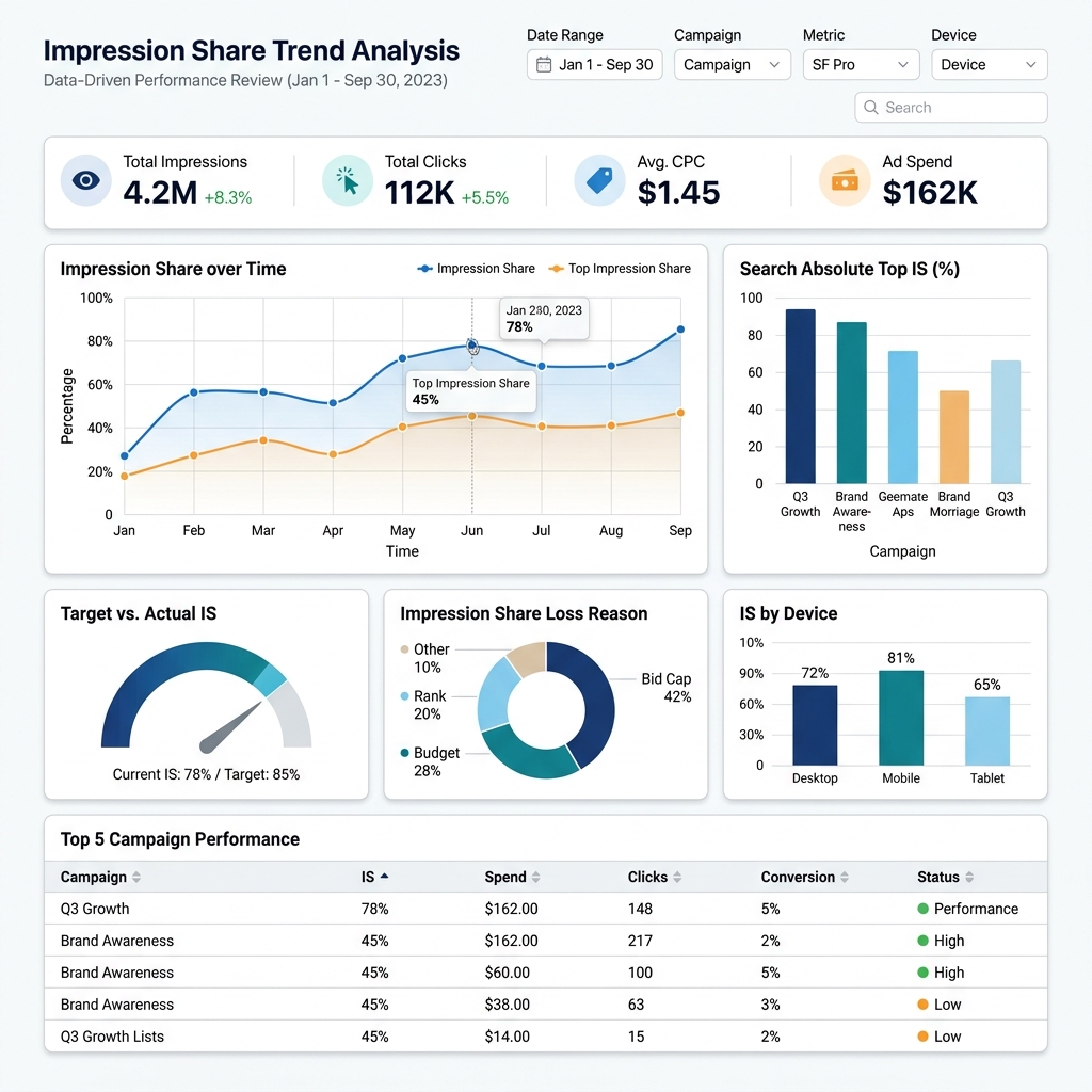 Impression Share Trend Analysis