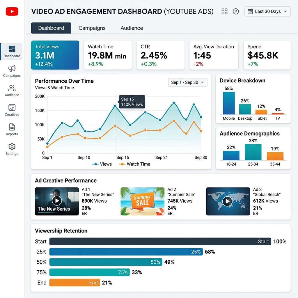 Video Ad Engagement (YouTube Ads)