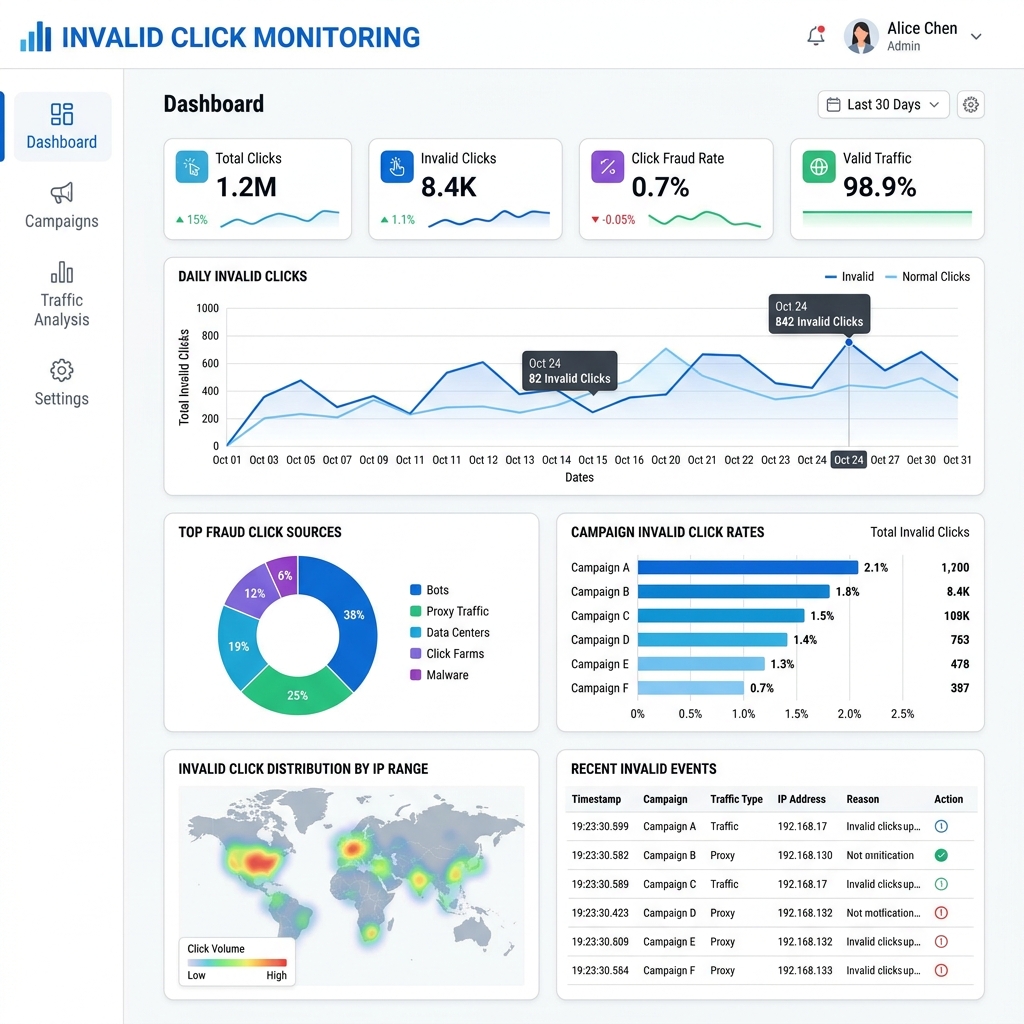 Invalid Click Monitoring