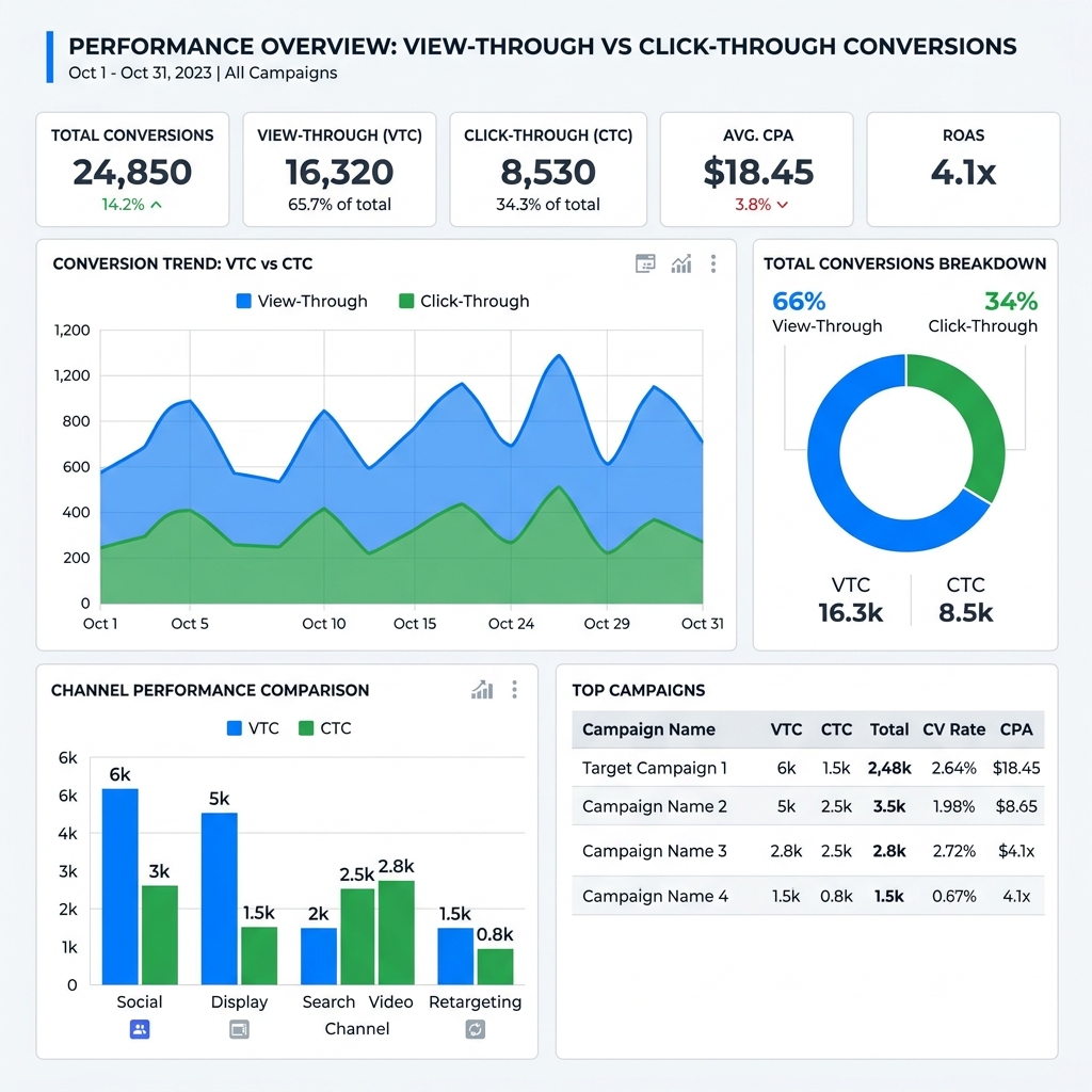 View-Through vs Click-Through Conversions