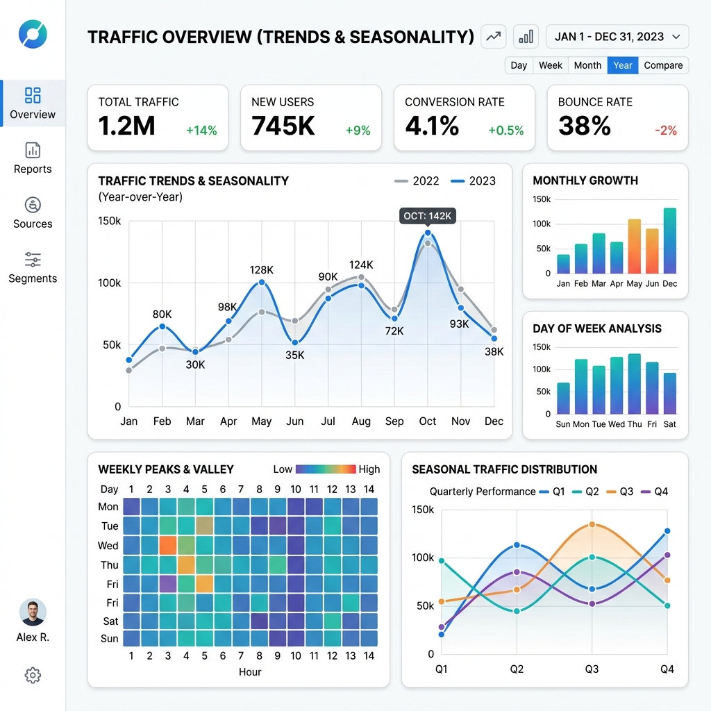Traffic Overview (Trends & Seasonality)