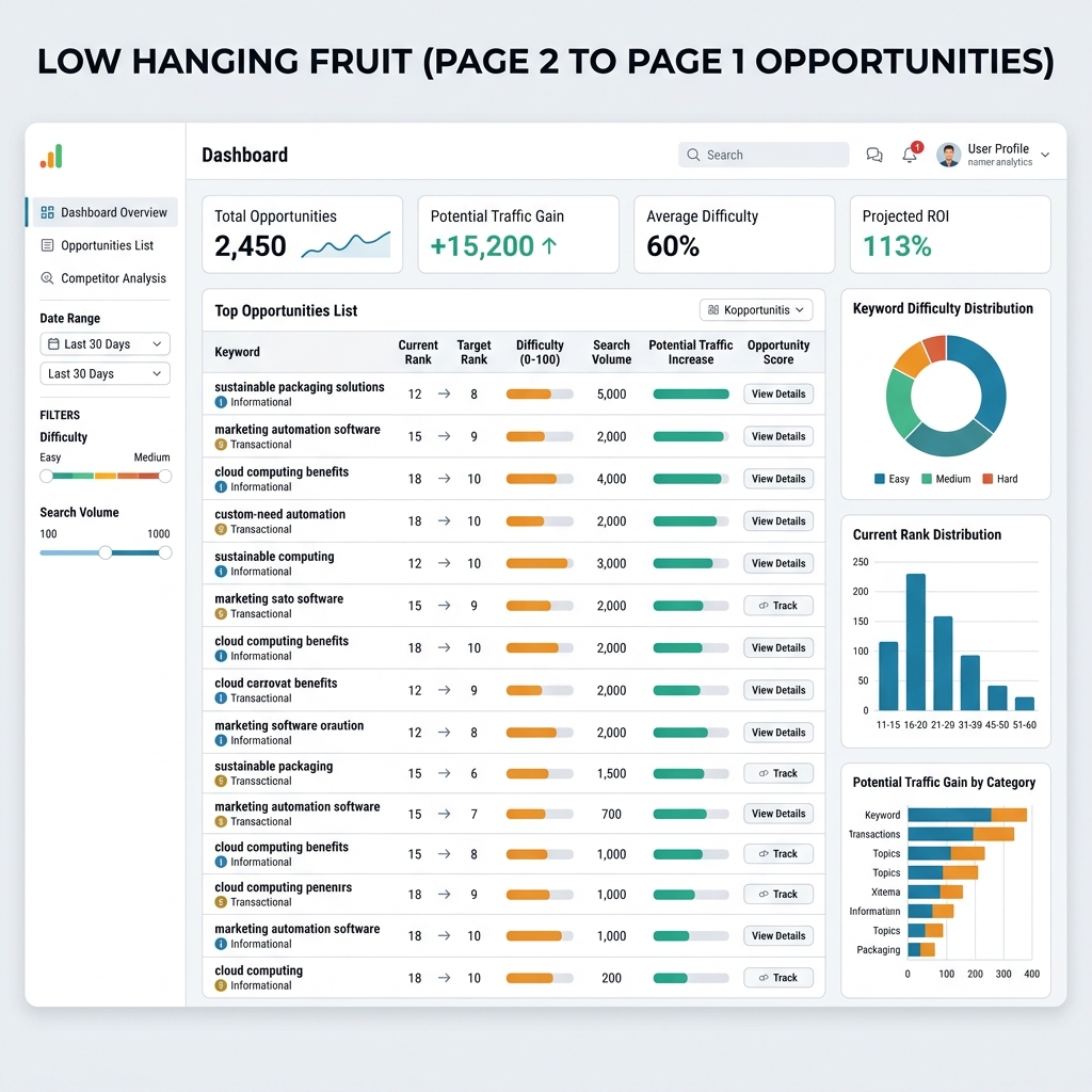 Low Hanging Fruit (Page 2 to Page 1 Opportunities)
