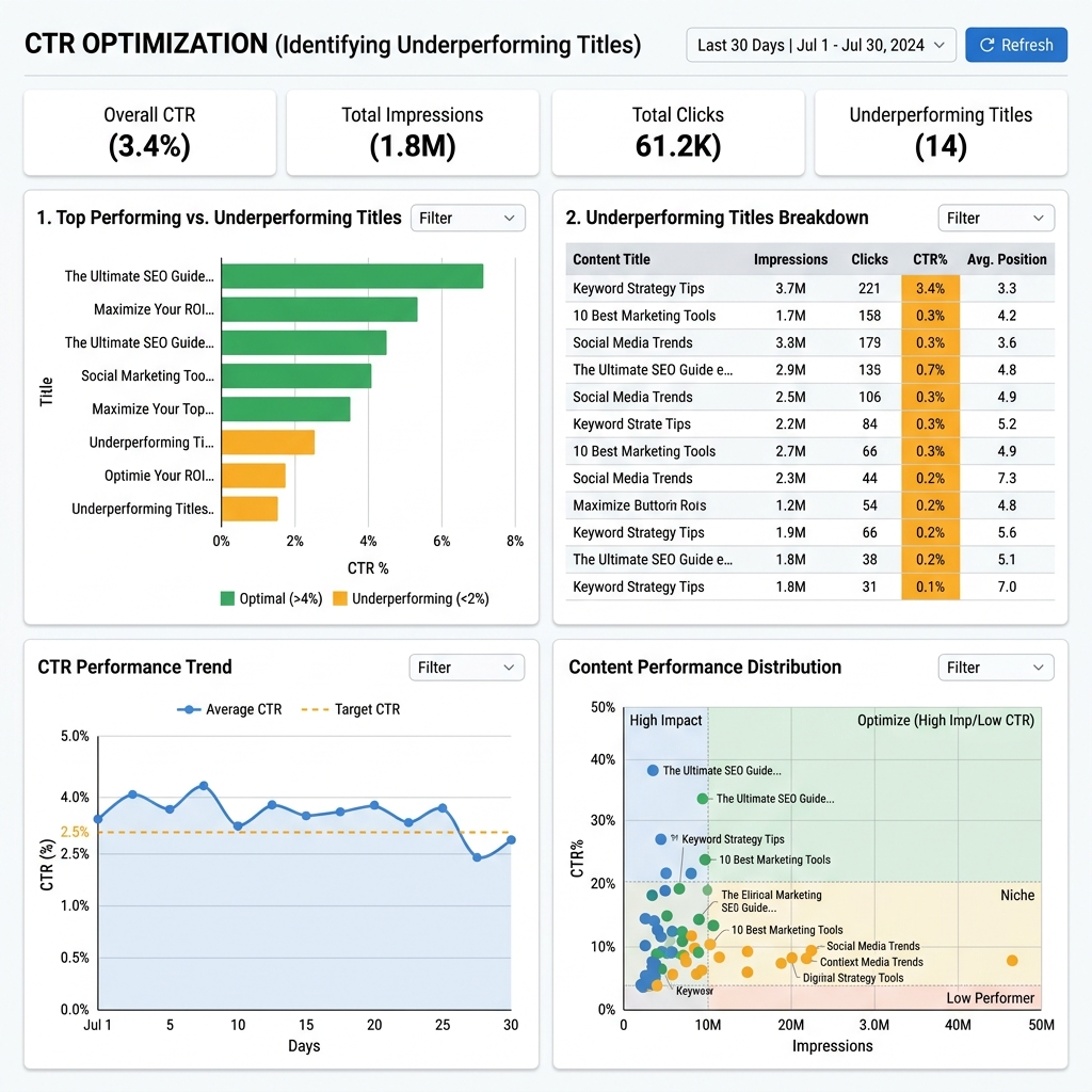 CTR Optimization (Identifying Underperforming Titles)