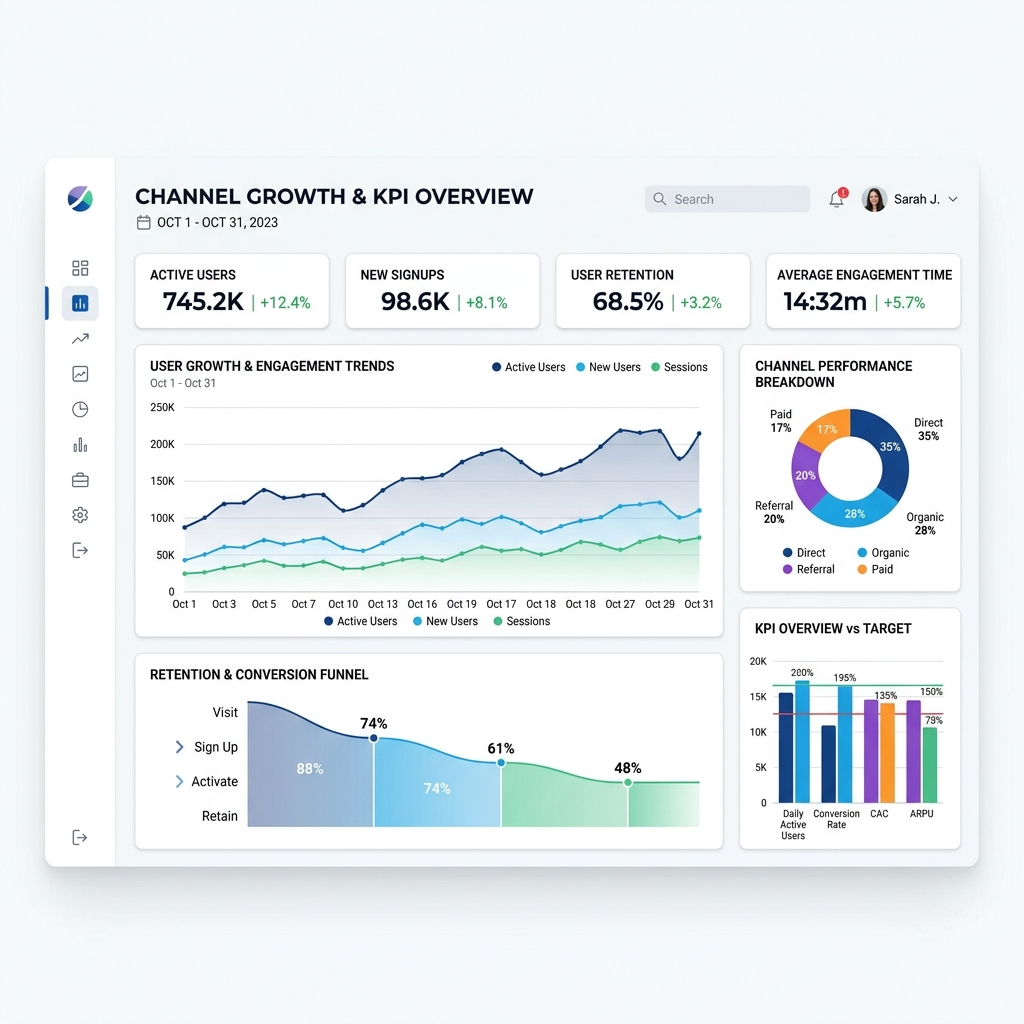 Channel Growth & KPI Overview