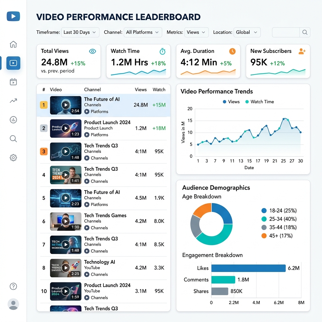 Video Performance Leaderboard