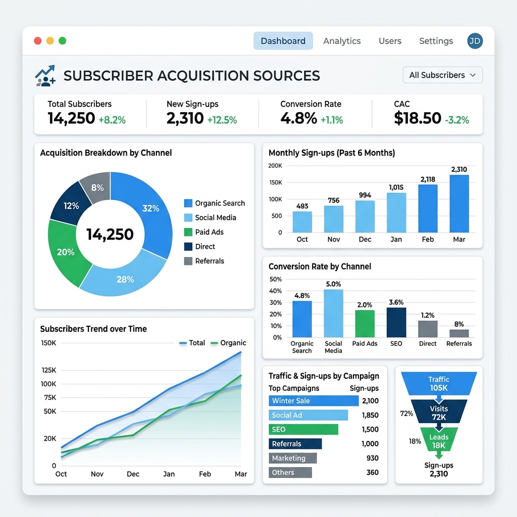 Subscriber Acquisition Sources