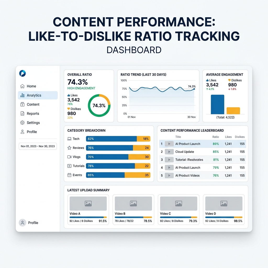 Like-to-Dislike Ratio Tracking