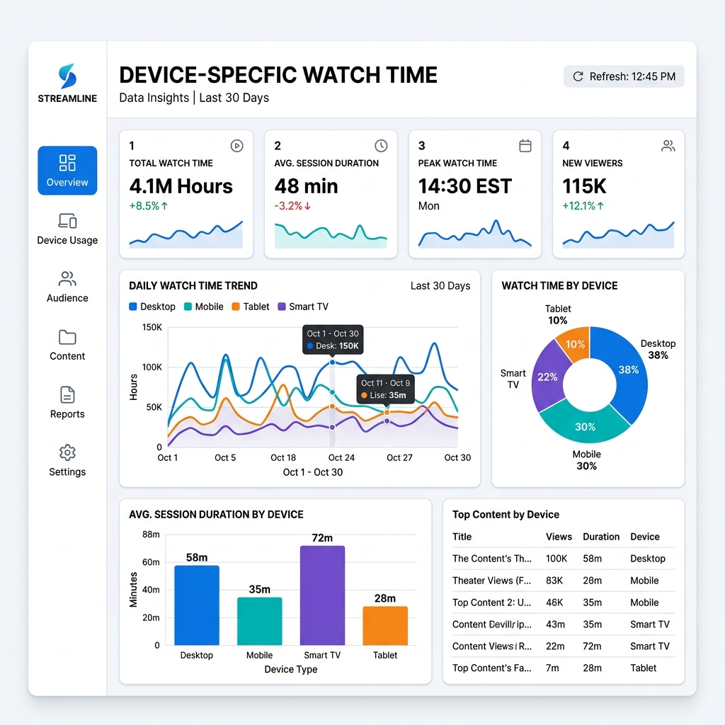 Device-Specific Watch Time