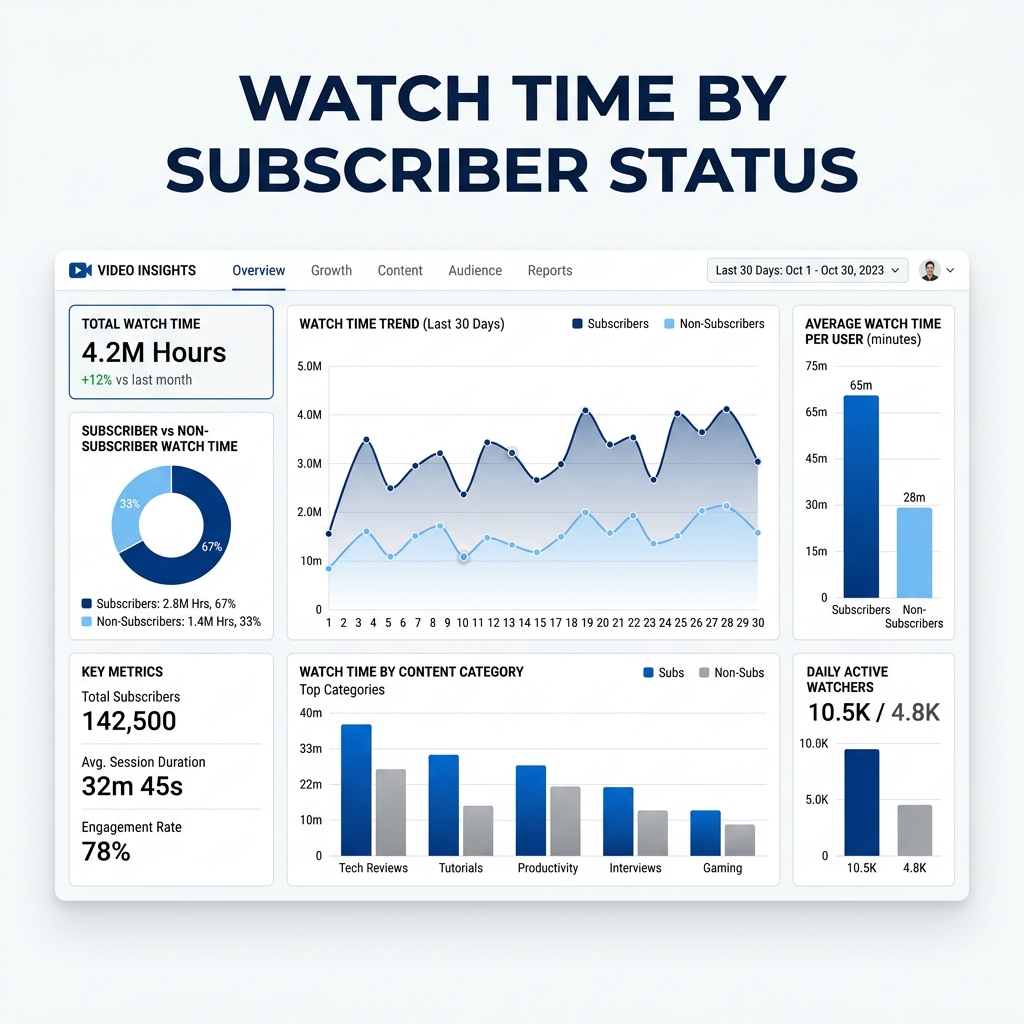 Watch Time by Subscriber Status