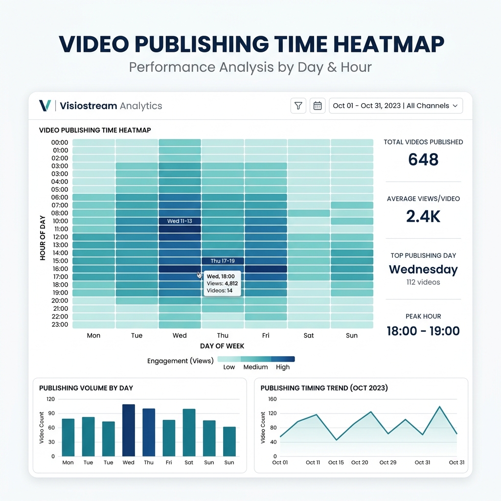 Video Publishing Time Heatmap